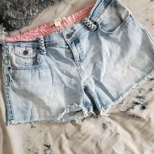 Light wash blue shorts